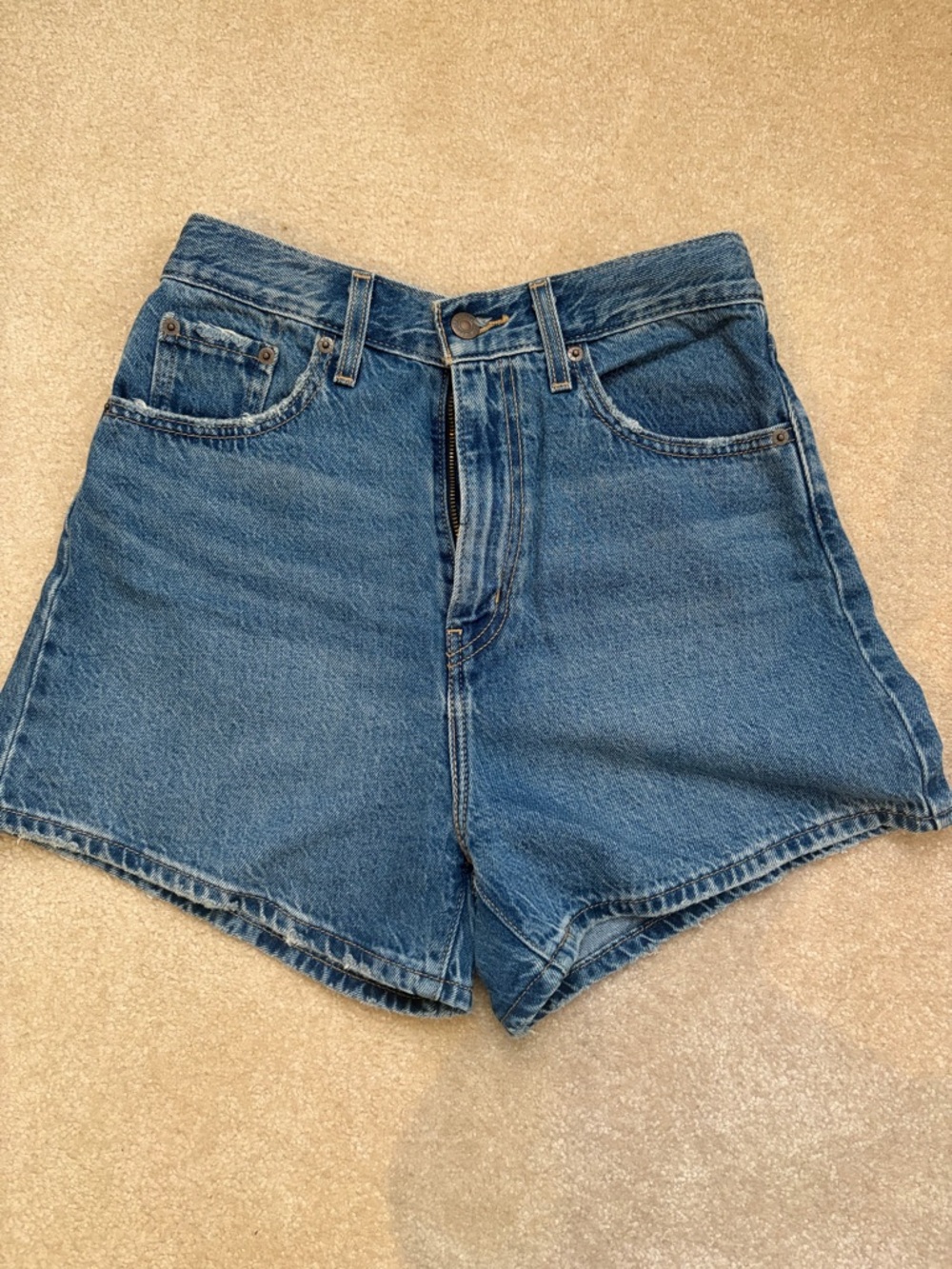 Levi's Classic Blue High-Rise Denim Shorts